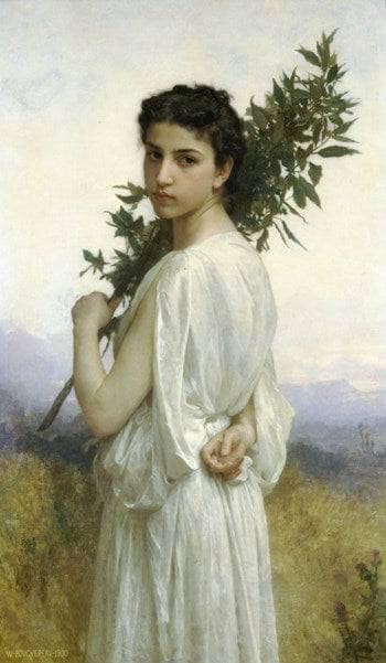 Laurel Branch by William-Adolphe Bouguereau — Oil Painting Reproduction