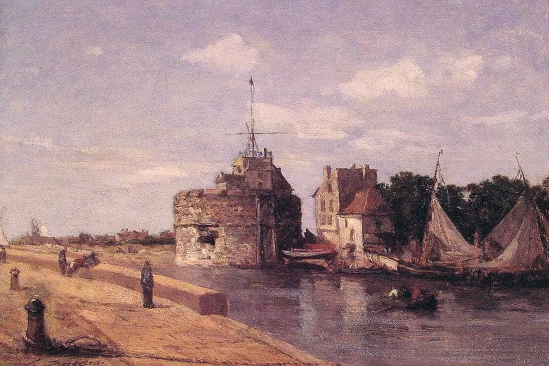 Le Havre, Francais tower by Eugene Boudin — Oil Painting Reproduction