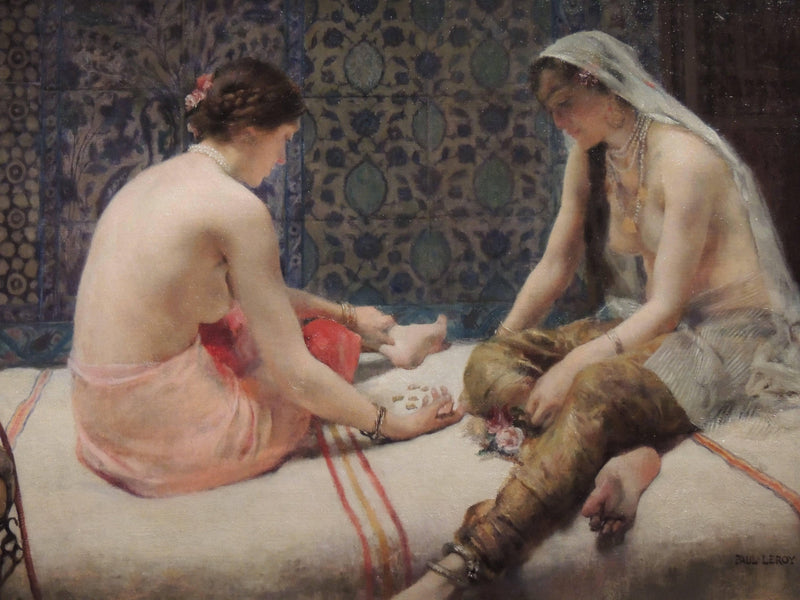 Le Jeu D'osselets, by Paul Leroy, Oil Painting Reproduction