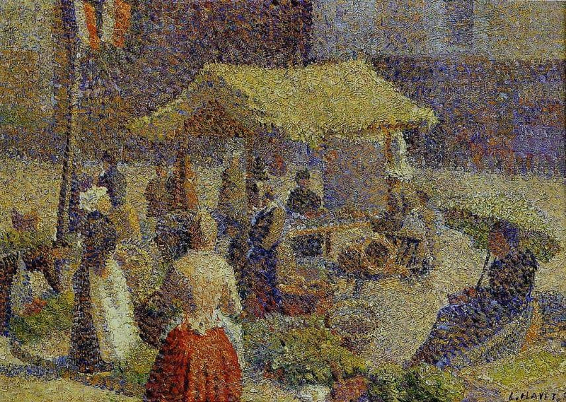 Le Marché by Louis Hayet — Oil Painting Reproduction