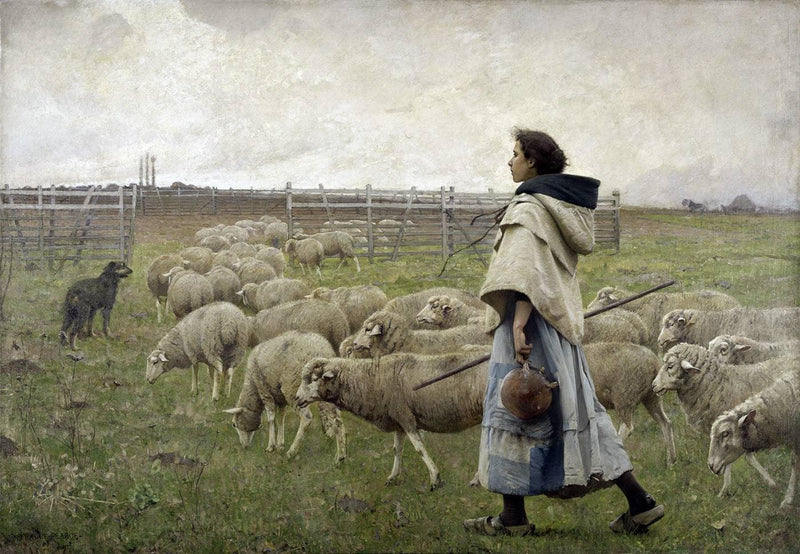 Le Retour Du Troupeau by Charles Sprague Pearce — Oil Painting Reproduction