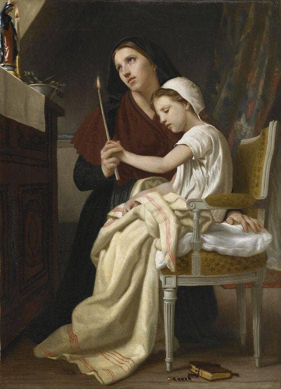 Le voeu by William-Adolphe Bouguereau — Oil Painting Reproduction