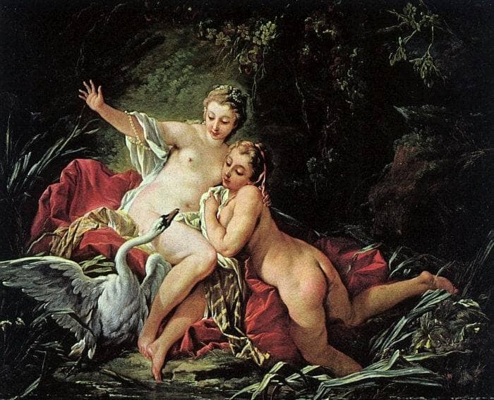 Leda and the Swan by Francois Boucher — Oil Painting Reproduction