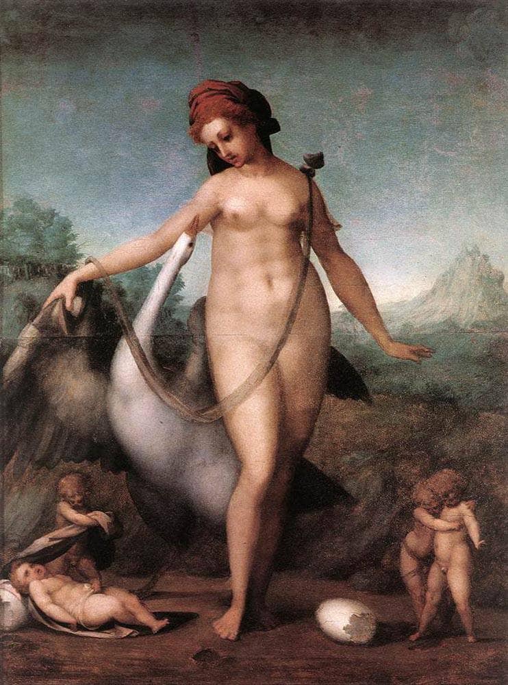 Leda and the Swan by Jacopo Pontormo — Oil Painting Reproduction