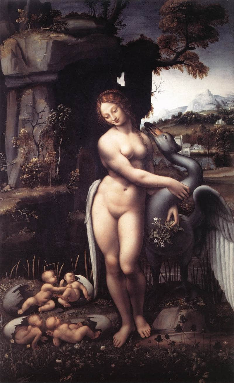 Leda by Leonardo da Vinci — Oil Painting Reproduction