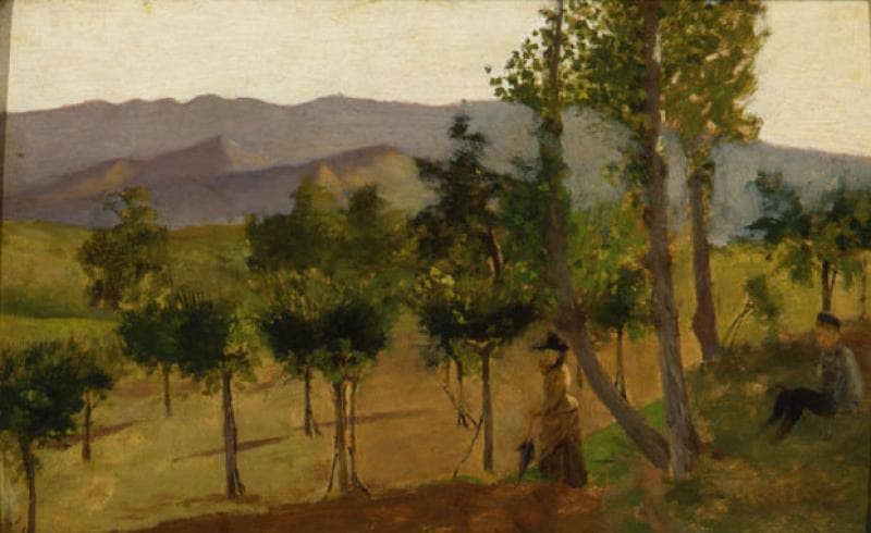 On vacation by Silvestro Lega — Oil Painting Reproduction