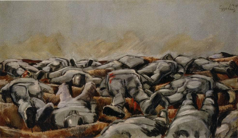 Leichenfeld II by Albin Egger-Lienz — Oil Painting Reproduction