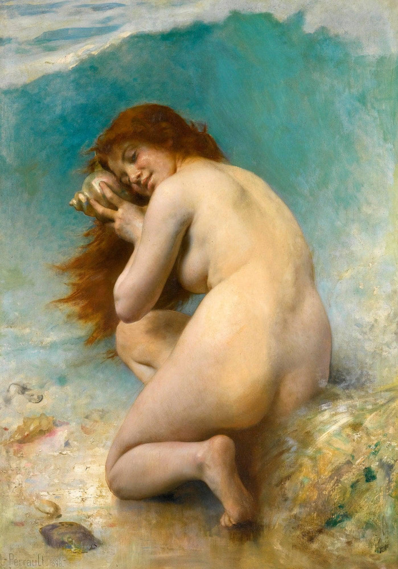 A water nymph by Léon Bazile Perrault — Oil Painting Reproduction