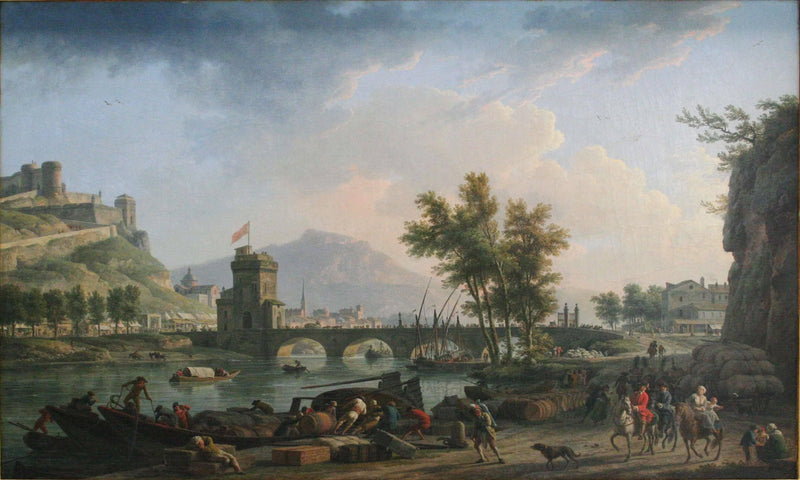 Les Abords D'une Foire. by Claude-Joseph Vernet — Oil Painting Reproduction
