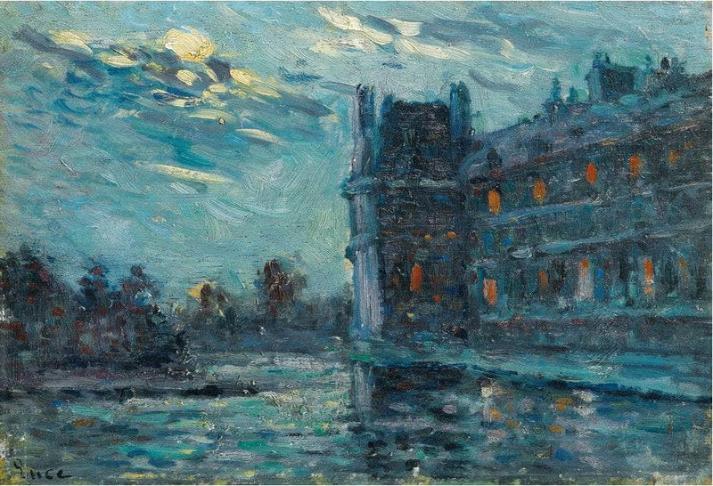 Les Inondations De 1910, Le Pavillon De Flore by Maximilien Luce — Oil Painting Reproduction
