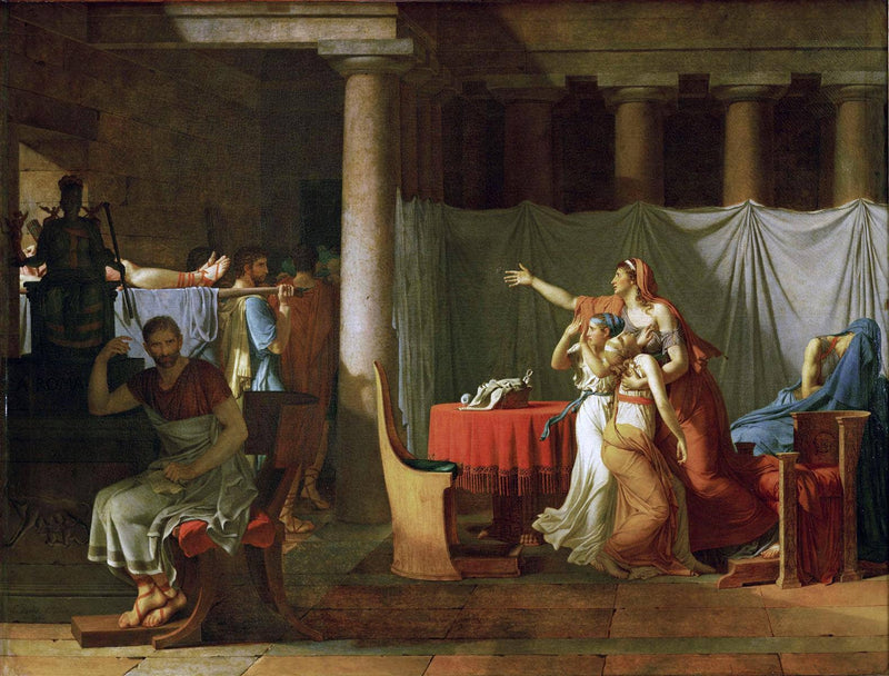Lictors Bearing to Brutus the Bodies of his Sons by Jacques-Louis David — Oil Painting Reproduction