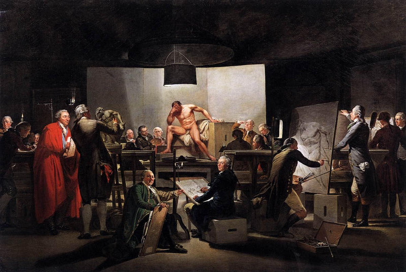 Life Class in the Vienna Academy by Martin Ferdinand Quadal, Oil Painting Reproduction