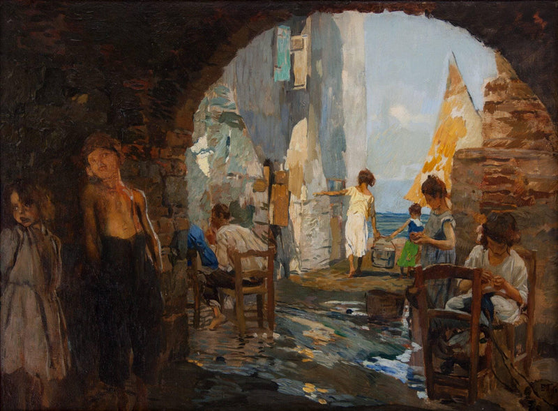 Life in Venice by Ettore Tito — Oil Painting Reproduction