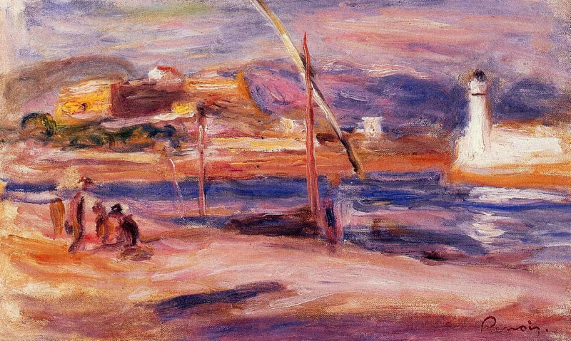 Lighthouse and Fort Carre Antibes by Pierre-Auguste Renoir — Oil Painting Reproduction