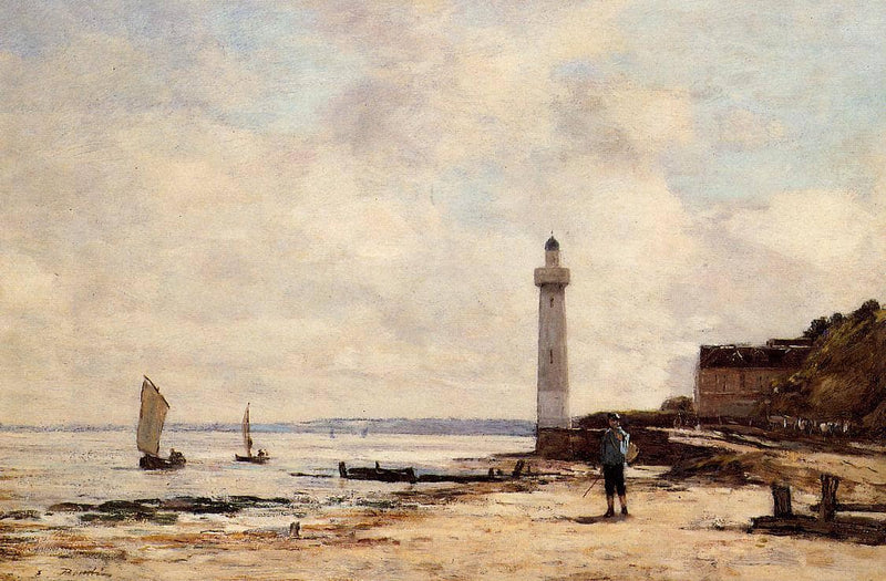 Lighthouse at Honfleur by Eugene Boudin — Oil Painting Reproduction