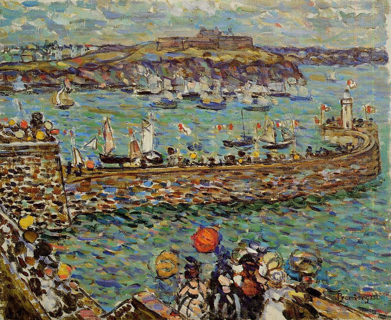 Lighthouse at St. Malo by Maurice Prendergast — Oil Painting Reproduction