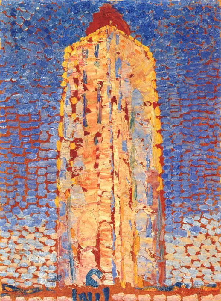 Lighthouse in Westkapelle by Piet Mondrian — Oil Painting Reproduction