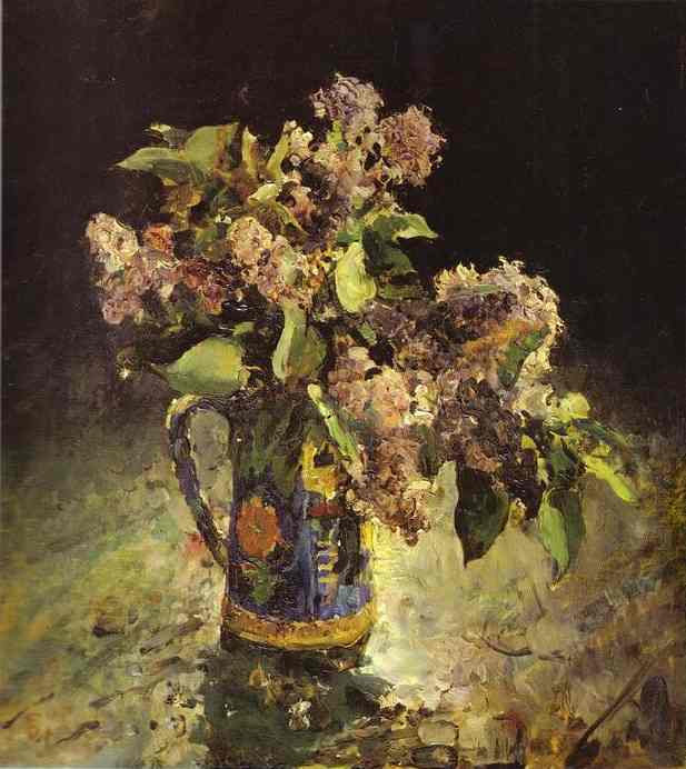 Lilacs in Vase by Valentin Serov — Oil Painting Reproduction