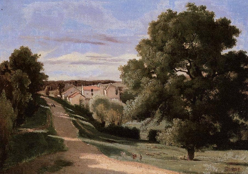 A Seated Italian from Paeigno Facing Front by Camille Corot — Oil Painting Reproduction