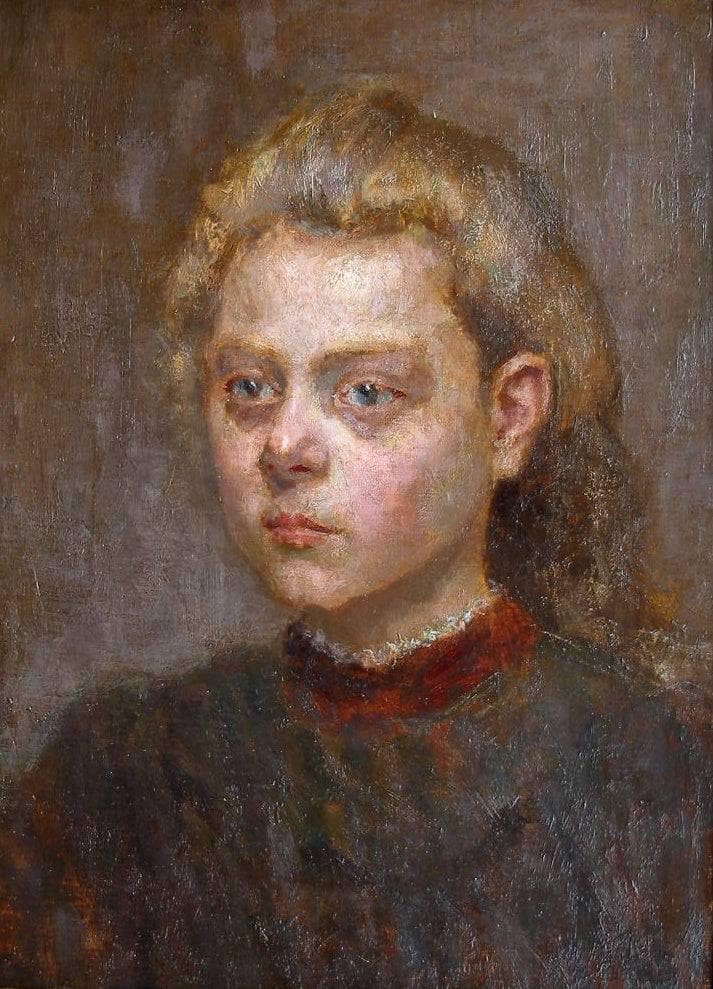 Little girl by Noè Bordignon — Oil Painting Reproduction