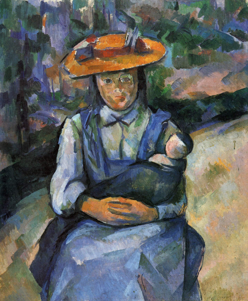 Little Girl with a Doll by Paul Cezanne — Oil Painting Reproduction
