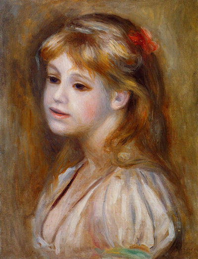 Little Girl with a Red Hair Knot in master bedroom