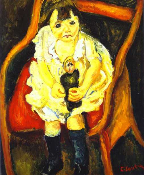 Little Girl with Doll by Chaim Soutine — Oil Painting Reproduction