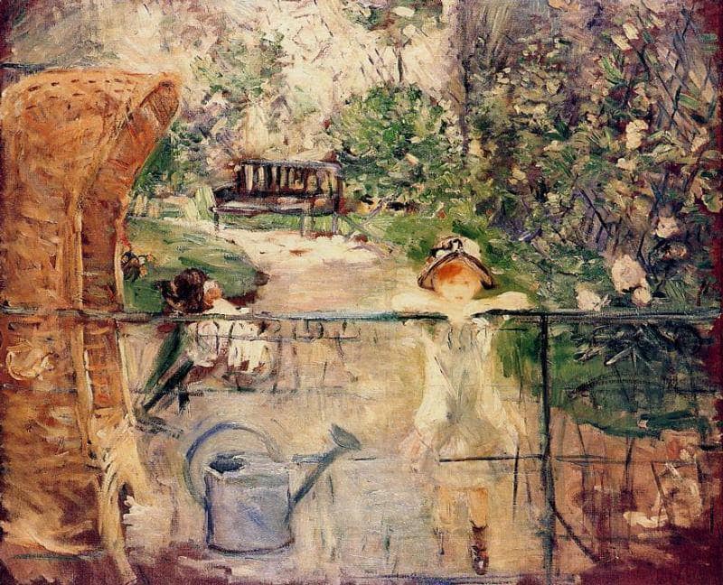 Little Girls in the Garden by Berthe Morisot — Oil Painting Reproduction