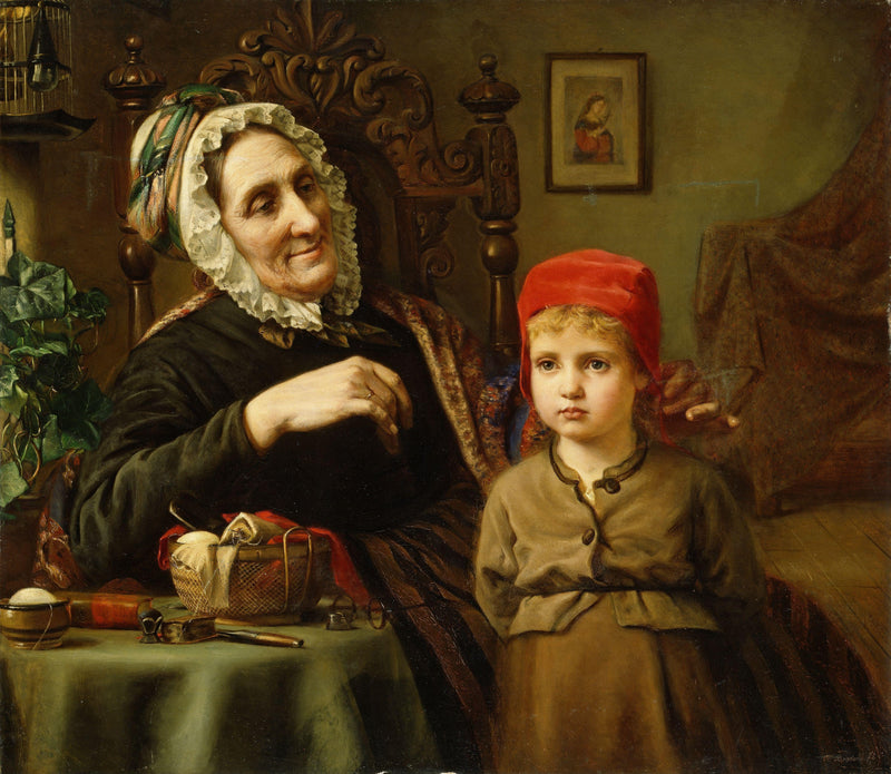 Little Red Riding Hood by Harriet Backer — Oil Painting Reproduction
