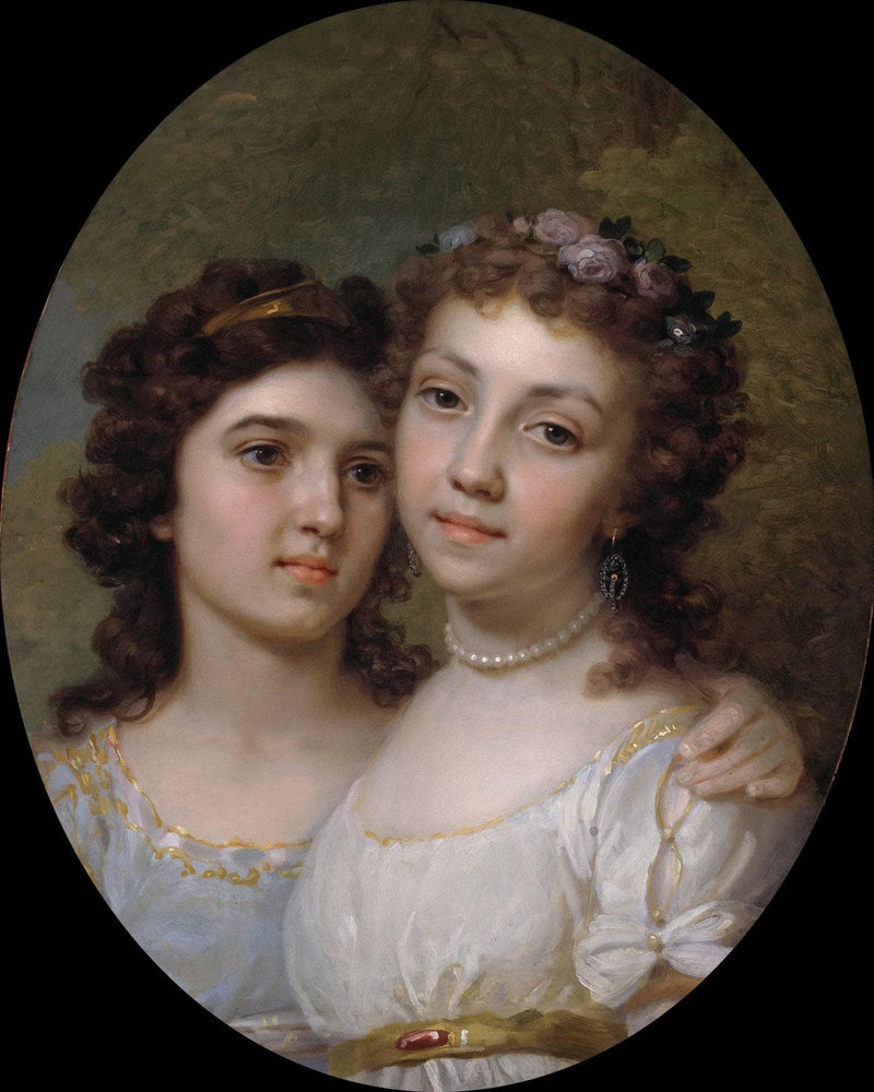 Lizanka and Dashenka by Vladimir Borovikovsky — Oil Painting Reproduction