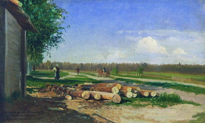 Logs by the Road in living room