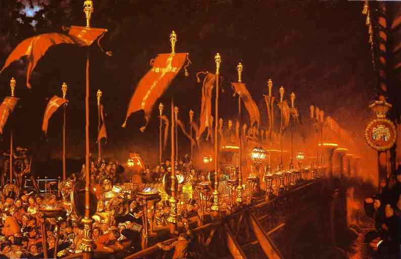 London Bridge on the Night of the Marriage of the Prince and Princess of Wales by William Holman Hunt — Oil Painting Reproduction