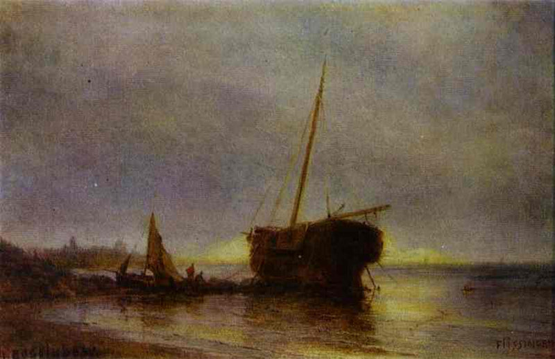 Longboat by Alexey Bogolyubov — Oil Painting Reproduction