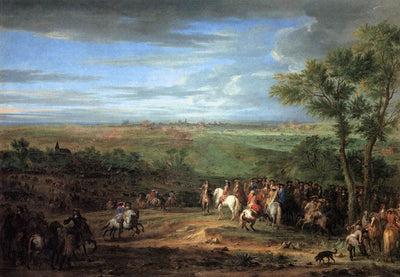 Louis Xiv Arriving in the Camp in Front of Maastricht in modern living room