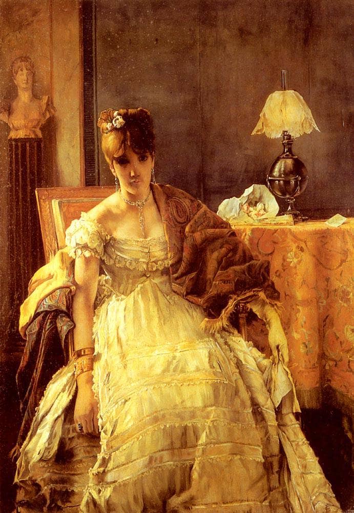 Lovelorn by Alfred Stevens — Oil Painting Reproduction