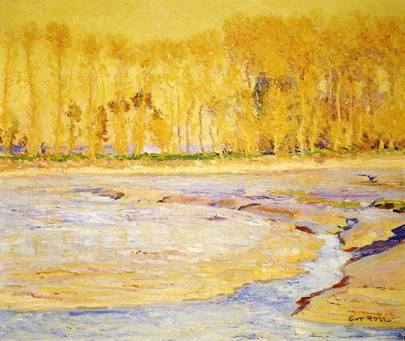 Low Tide Honfleur by Guy Rose — Oil Painting Reproduction