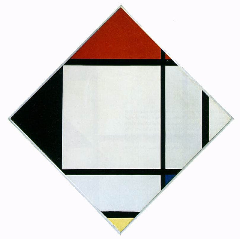 Lozenge Composition with Red, Black,Blue and Yellow by Piet Mondrian — Oil Painting Reproduction