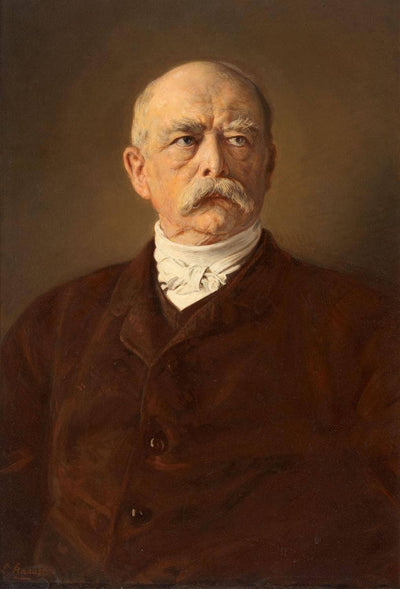 Portrait of the Chancellor Otto Von Bismarck in hallway