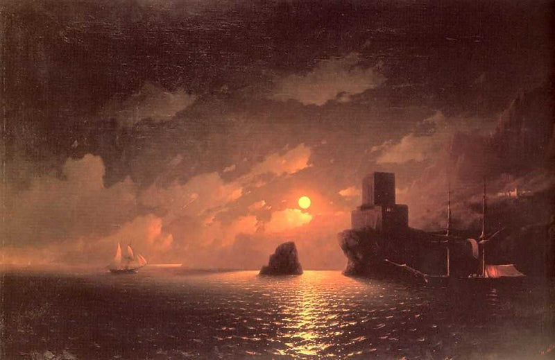 Lunar night by Ivan Aivazovsky — Oil Painting Reproduction