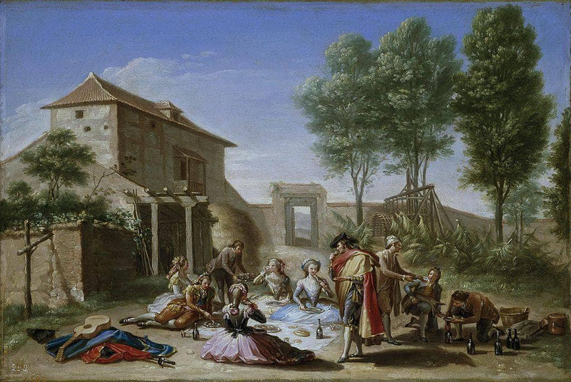 Lunch in the Field by Francisco Bayeu y Subias — Oil Painting Reproduction