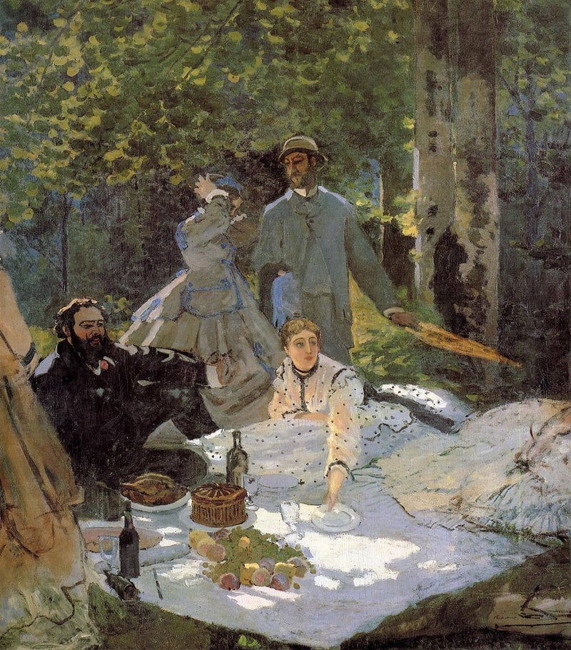 Lunch on the Grass (central panel) by Claude Monet — Oil Painting Reproduction