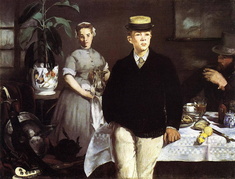 Luncheon in the Studio by Edouard Manet — Oil Painting Reproduction