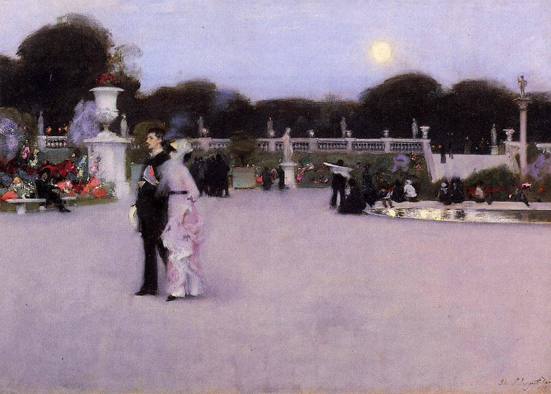 Luxembourg Gardens at Twilight by John Singer Sargent — Oil Painting Reproduction
