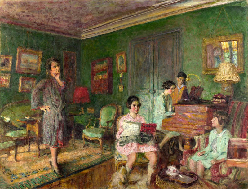 Madame André Wormser and her Children by Edouard Vuillard — Oil Painting Reproduction