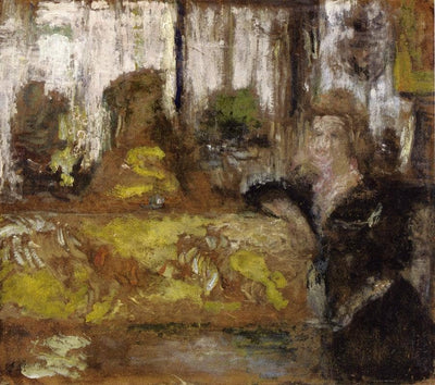 Madame Arthur Fontaine in kitchen