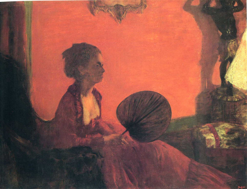 Madame Camus with a Fan by Edgar Degas — Oil Painting Reproduction