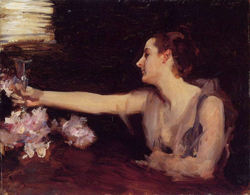 Madame Gautreau Drinking a Toast by John Singer Sargent — Oil Painting Reproduction