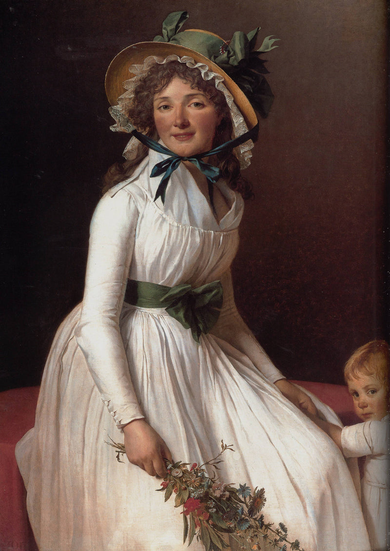 Madame Pierre Seriziat (nee Emilie Pecoul) with her Son, Emile by Jacques-Louis David — Oil Painting Reproduction