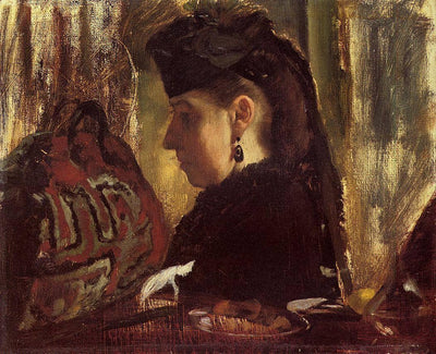 Mademoiselle Marie Dihau in hallway