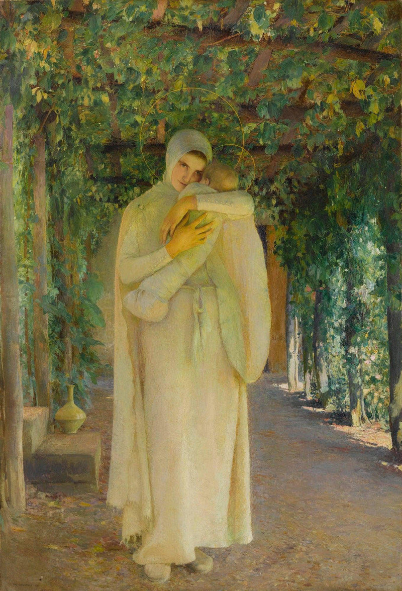 Our Lady of the Trellis by Pascal Dagnan-Bouveret — Oil Painting Reproduction
